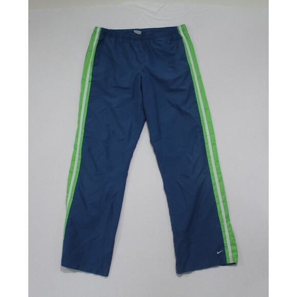 Nike Men Blue Vintage Wind Breaker Pants V Cut Ankle Size Large - Picture 1 of 12